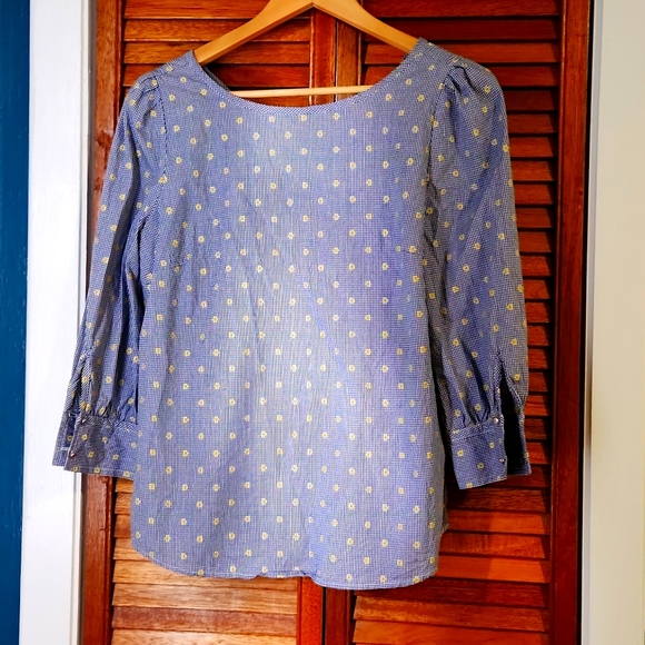 Medium sized Blue, White and Yellow, RW and Co Top - Picture 1 of 4